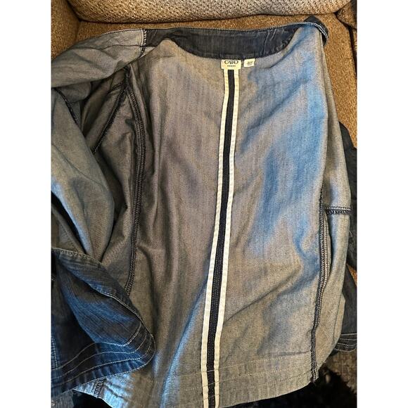 Cato Jacket Ladies 26/28W Denim 3/4 Sleeve Light Weight - Picture 15 of 15